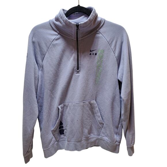 Nike Air Sportswear Sweatshirt Womens M Essential ¼-Zip Pullover Top CQ7198-010 - Picture 1 of 14